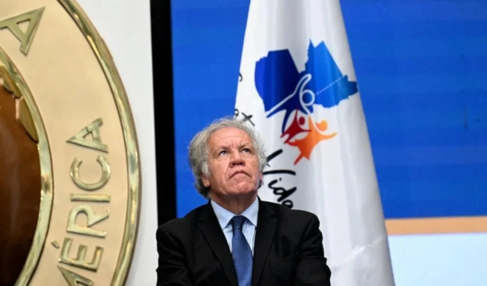 Secretario general de la Organización de Estados Americanos, Luis Almagro, en Guatemala. 11 de septiembre de 2023.. (Foto: AFP)