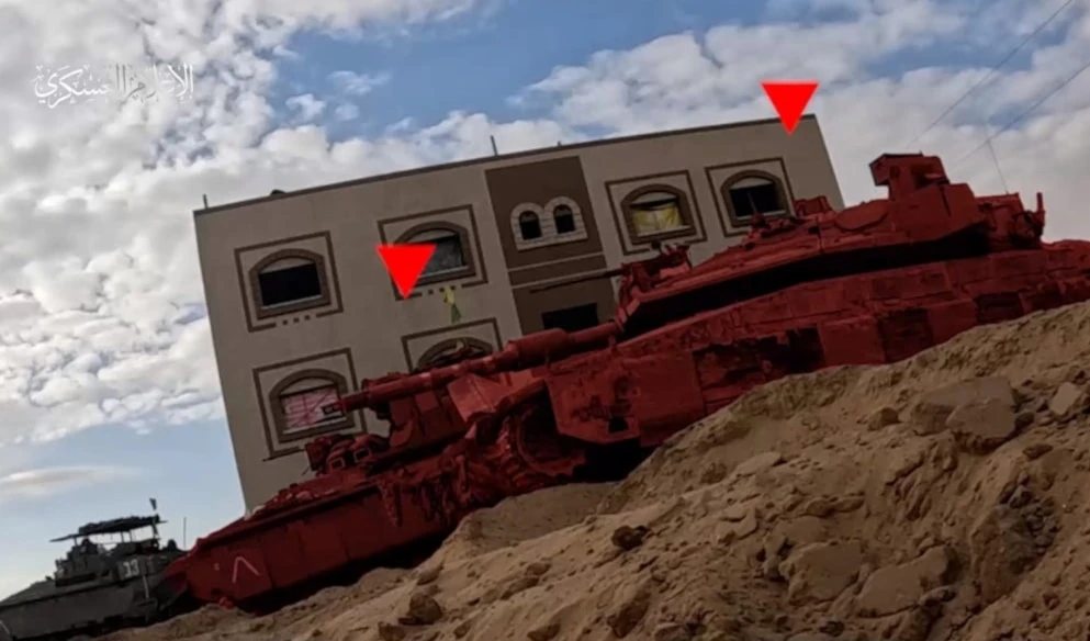 Las Brigadas Al-Qassam embocaron un convoy de vehículos del “ejército” israelí. (Foto: Al-Qassam)