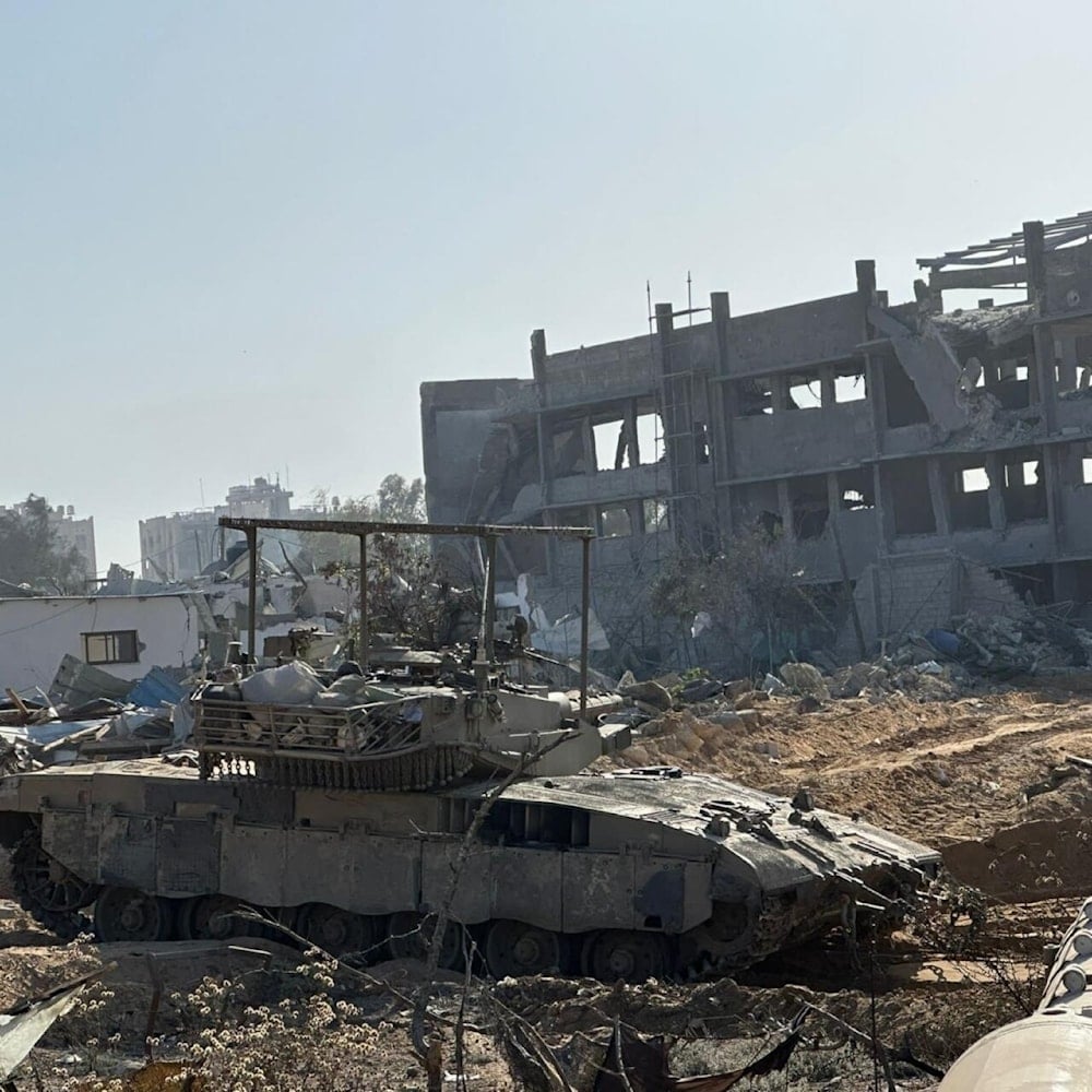 Restos de un tanque israelí atacado por la Resistencia palestina en Gaza. (Foto: Agencias)