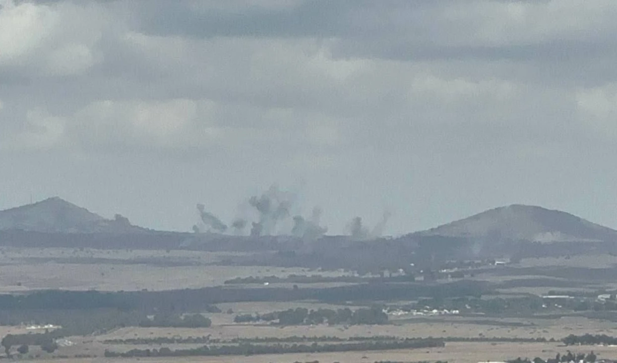 Cohetes de Hizbullah caen en el Golán sirio ocupado este 20 de septiembre de 2024.