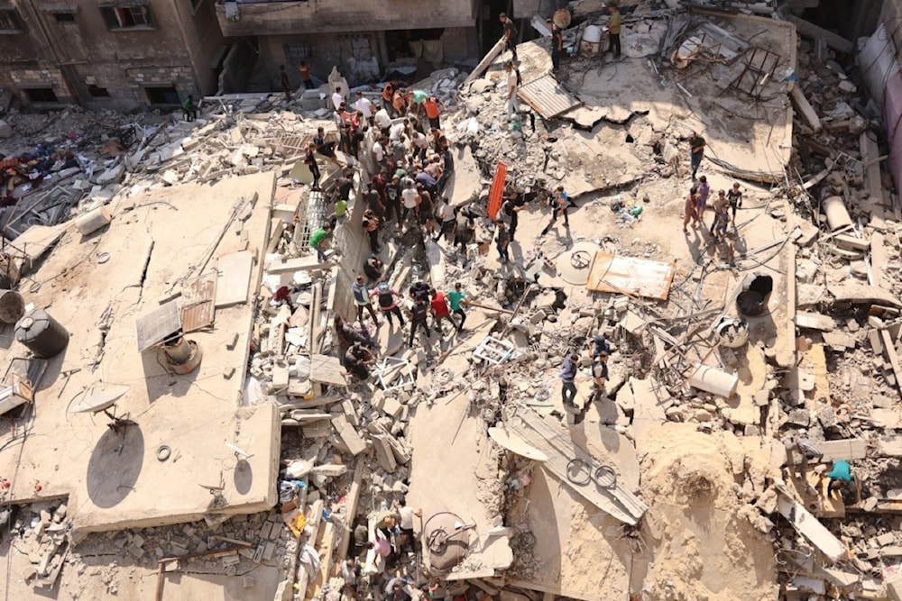 Devastación causada por un bombardeo israelí en el barrio de Sheikh Radwan en la ciudad de Gharra. (Foto: AFP)