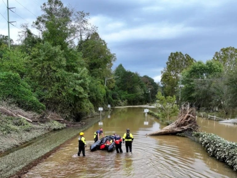 Destrucción dejada por Helene en el condado de Buncombe. Foto: AP. 