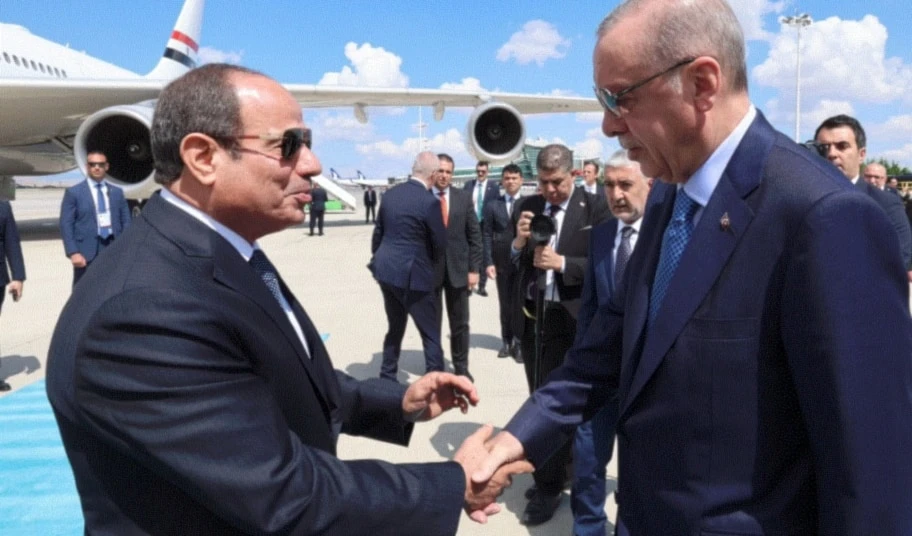 Recep Tayyip Erdogan recibió en Ankara a su homólogo egipcio, Abdel Fattah El-Sisi. (Foto: Presidencia turca)