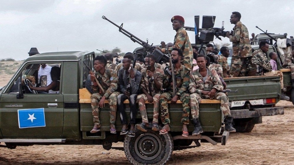 Miembros de las Fuerzas Armadas de Somalia.