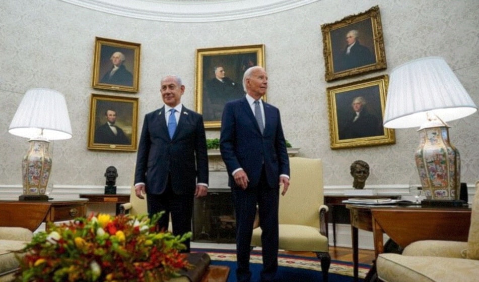 El presidente estadounidense Joe Biden y el primer ministro israelí Benjamin Netanyahu durante su último encuentro en la Casa Blanca, el 25 de julio de 2024. (Foto: Reuters)