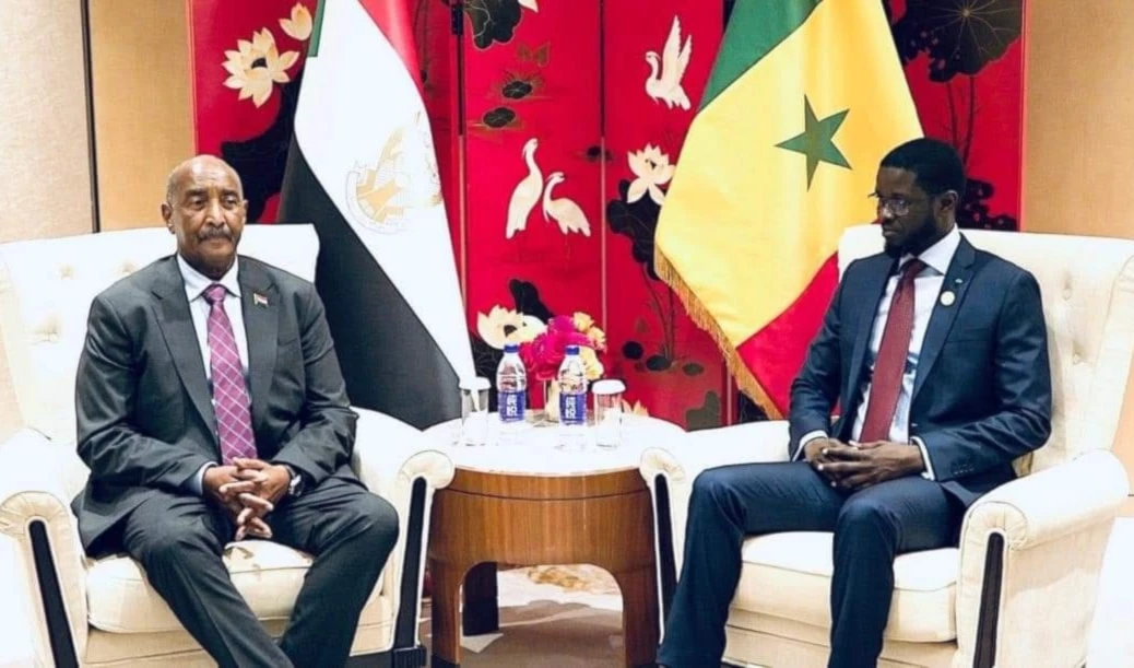 El presidente del Consejo Soberano de Sudán, Abdel Fattah al-Burhan, y el mandatario senegalés, Macky Sall, sostuvieron un encuentro en la capital china. El presidente del Consejo Soberano de Sudán, Abdel Fattah al-Burhan, y el mandatario senegalés, Macky Sall, sostuvieron un encuentro en la capital china.