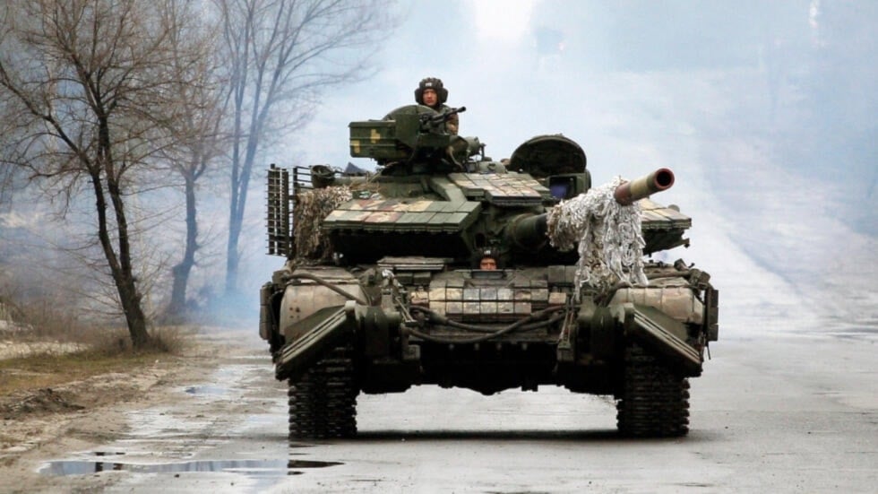 Tanque del ejército ruso en Donetsk.