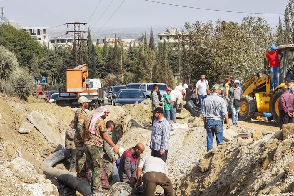 Efectos de la agresión israelí contra la región siria de Masyaf.
