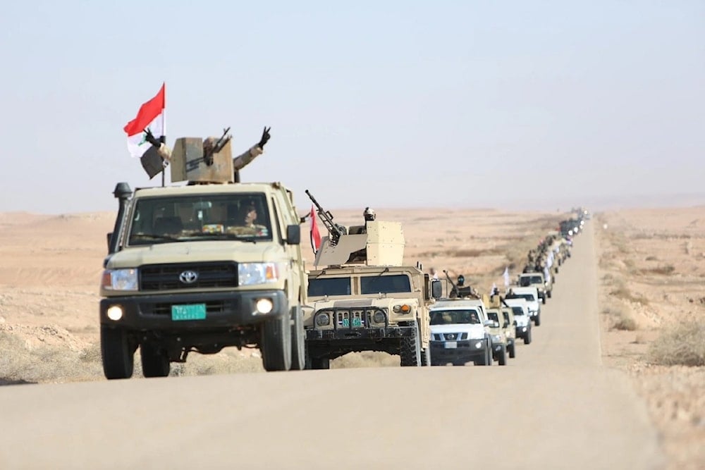 ´Fuerzas de Movilización Popular  de Irak refuerzan la seguridad de la frontera con Siria.
