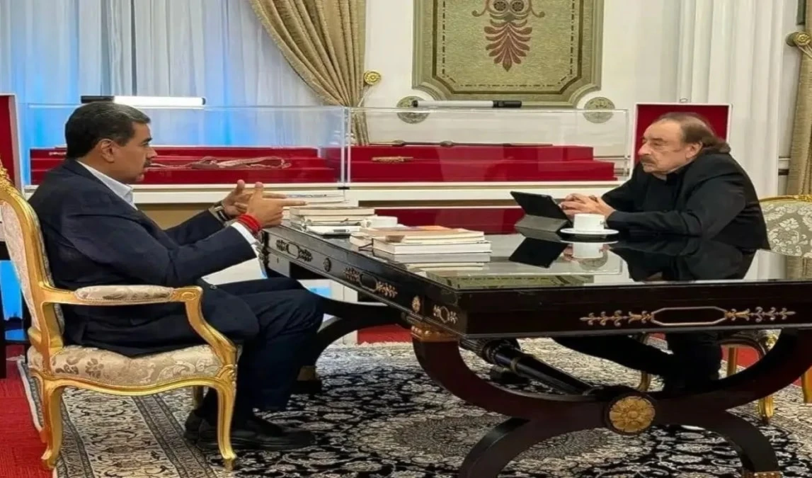 Presidente de Venezuela, Nicolás Maduro, concede una entrevista exclusiva al reconocido periodista Ignacio Ramonet (Foto: La Jornada)