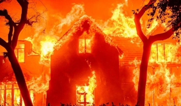 Más de nueve mil edificios dañados en incendios en Los Ángeles, EE.UU. Foto: AFP.