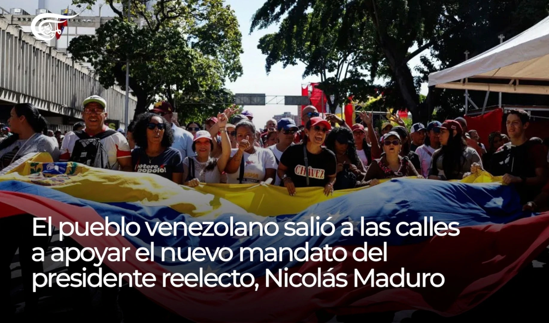Pueblo venezolano apoya el nuevo mandato del presidente reelecto, Nicolás Maduro