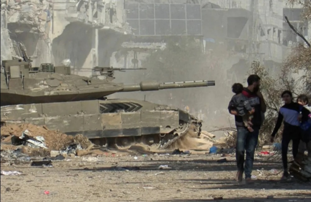 Tanque israelí penetra en la Franja de Gaza.