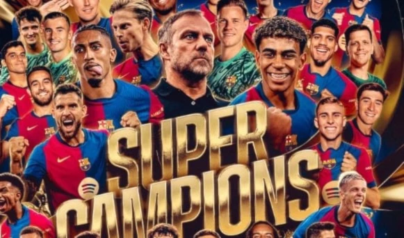 Barcelona golea en el Clásico y conquista Supercopa de España.