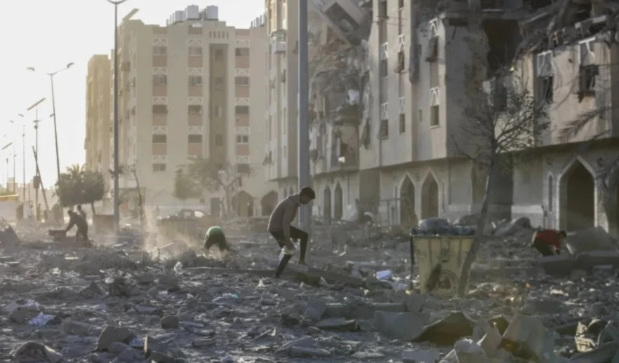 La destrucción en la Franja de Gaza es responsabilidad total de "Israel". La destrucción en la Franja de Gaza es responsabilidad total de "Israel".