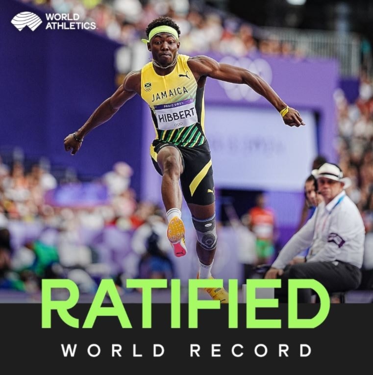 Ratifican récord mundial juvenil de triplista jamaicano Hibbert.