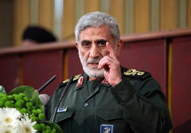 El comandante de la Fuerza Al-Quds de la Guardia Revolucionaria de Irán, Ismail Qaani.