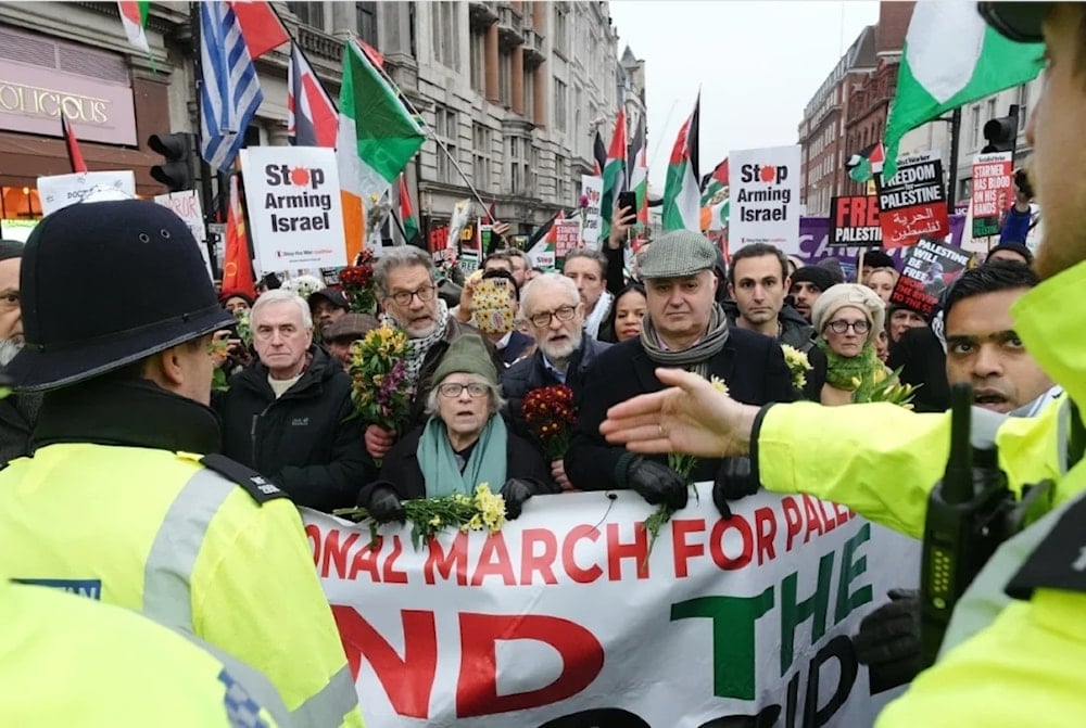 Marcha propalestina en Reino Unido.