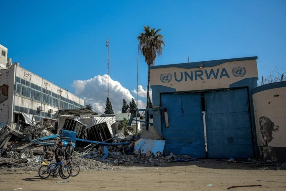 Sede de la UNRWA en Gaza bombardeada por la ocupación israelí.