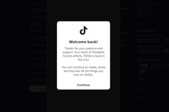 TikTok reactiva servicio en EE.UU. tras promesa de Donald Trump