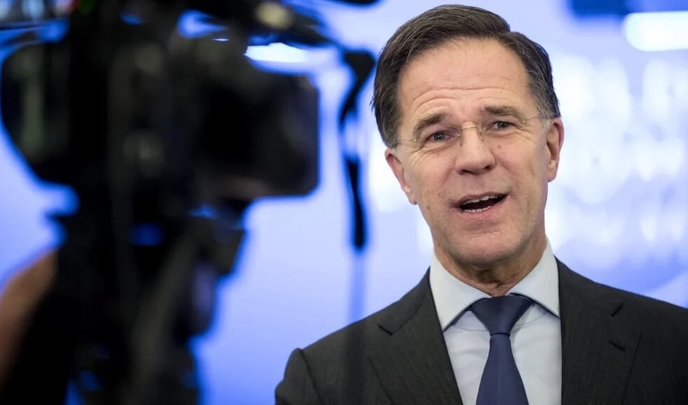 Secretario general de la OTAN, Mark Rutte, se dirige a los medios durante una entrevista de la reunión anual del Foro Económico Mundial en Davos. 23 de enero de 2025 (Foto: AFP)