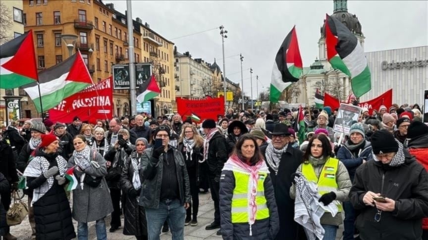 Protesta en Suecia exige juicio a responsables israelíes por genocidio en Gaza (Foto: Agencias)