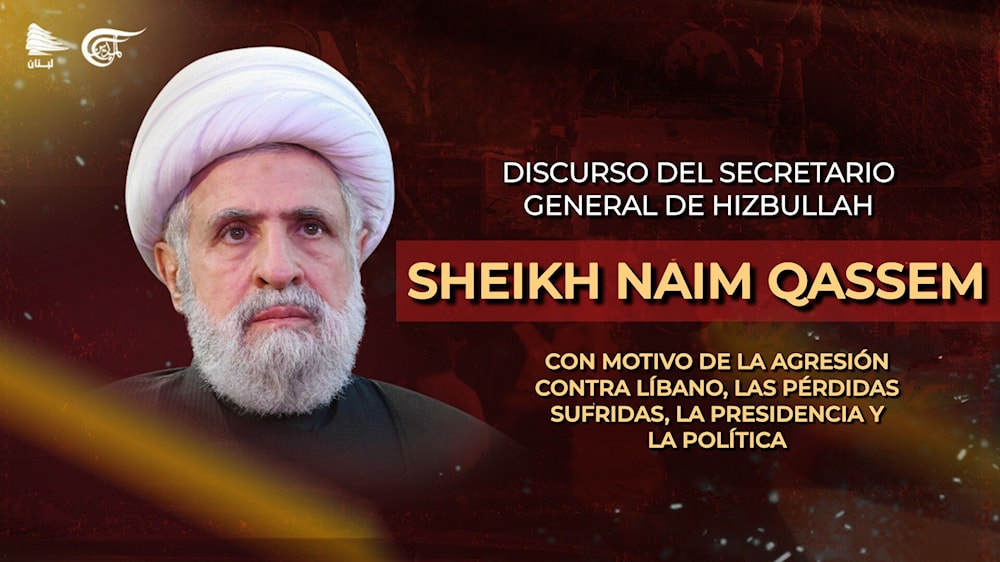 El secretario general de la Resistencia de Líbano (Hizbullah), Naim Qassem.