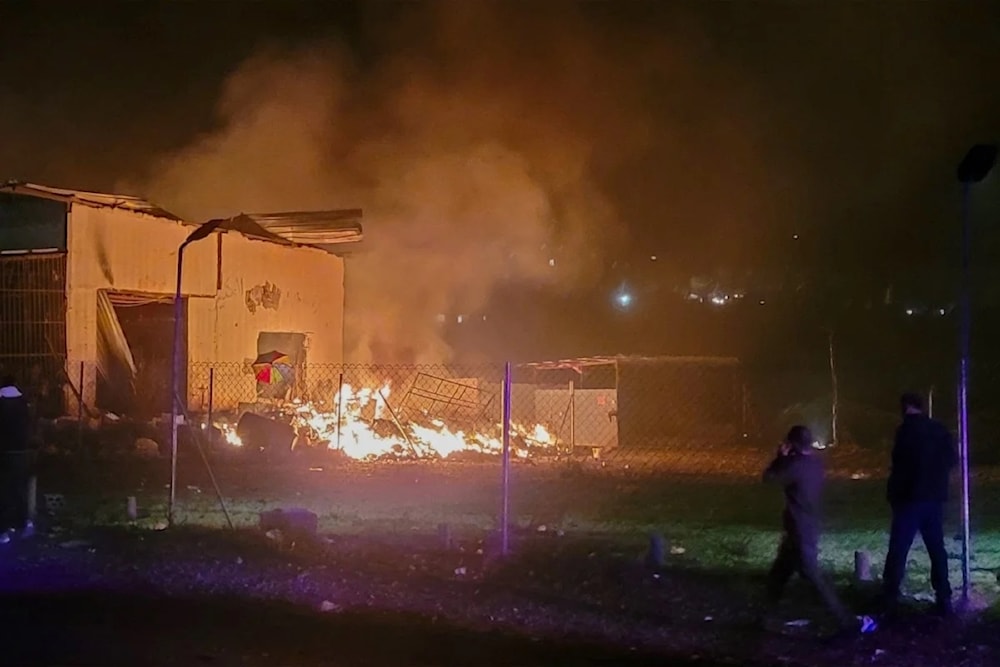 Agresión israelí a la localidad de Nabatiyeh al-Fawqa, en el sur del Líbano.