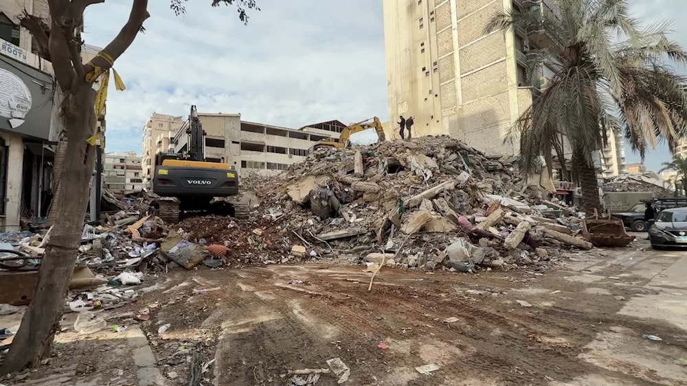 Edificio destruido en el suburbio sur de Beirut como consecuencia de la agresión israelí.