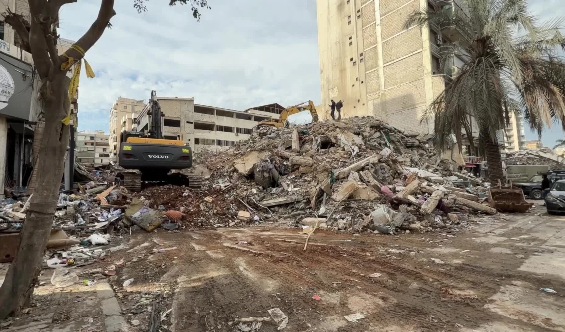 Edificio destruido en el suburbio sur de Beirut como consecuencia de la agresión israelí.