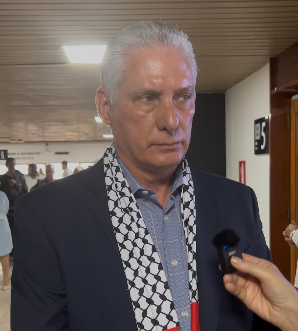 Presidente de Cuba reafirma posición de apoyo a Palestina.