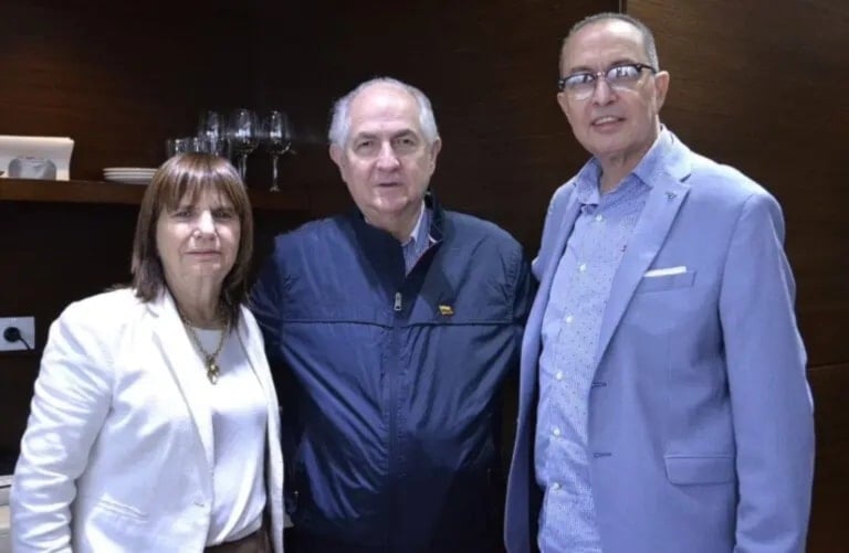 Antonio Ledezma y Richard Blanco junto a Patricia Bullrich articulando los esfuerzos desestabilizadores contra Venezuela. 