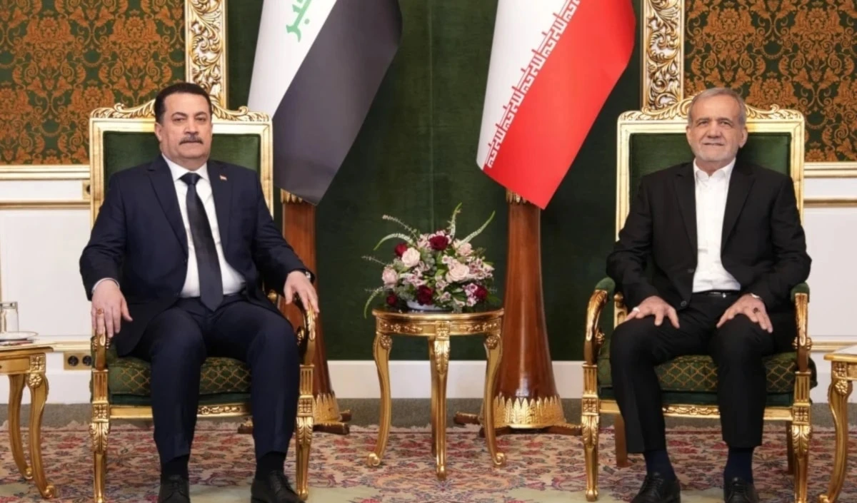 el presidente de Irán, Masoud Pezeshkian, recibió al primer ministro de Irak, Mohammad Shia Al-Sudani.