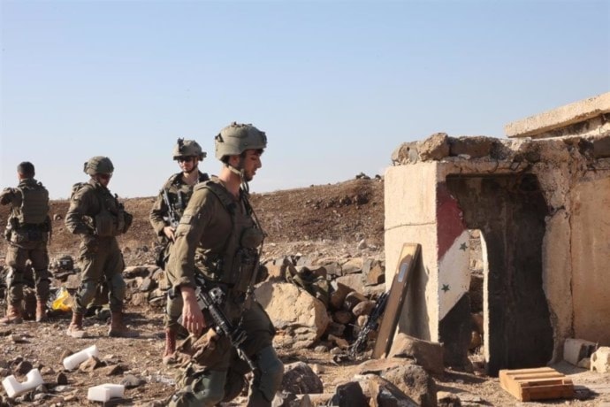 Fuerzas israelíes en Quneitra, Siria.