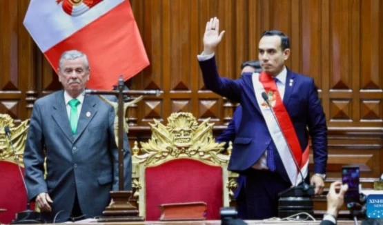 José Jeri asume como presidente de Perú tras vacancia de Dina Boluarte. Foto: Xinhua