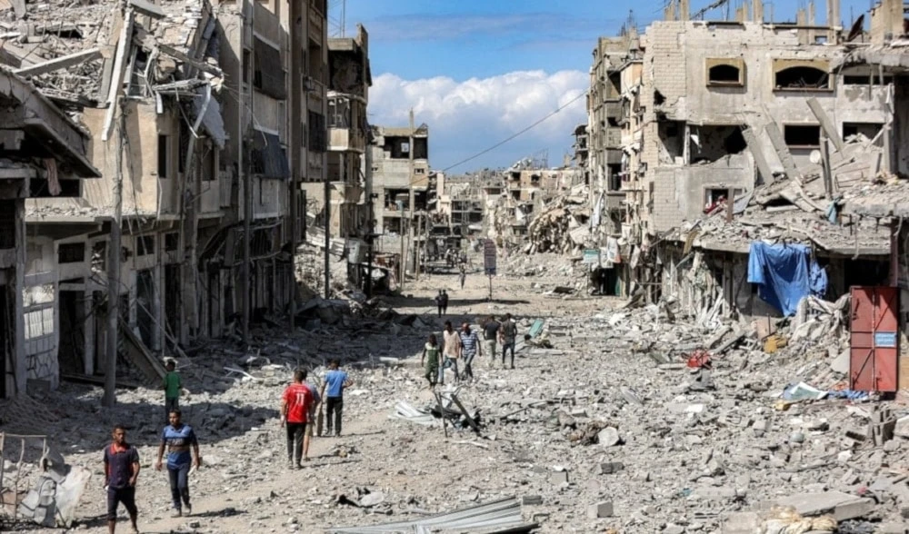 Dos años de bombardeos israelíes destruyeron más del 90 por ciento de la ciudad de Gaza. Dos años de bombardeos israelíes destruyeron más del 90 por ciento de la ciudad de Gaza.