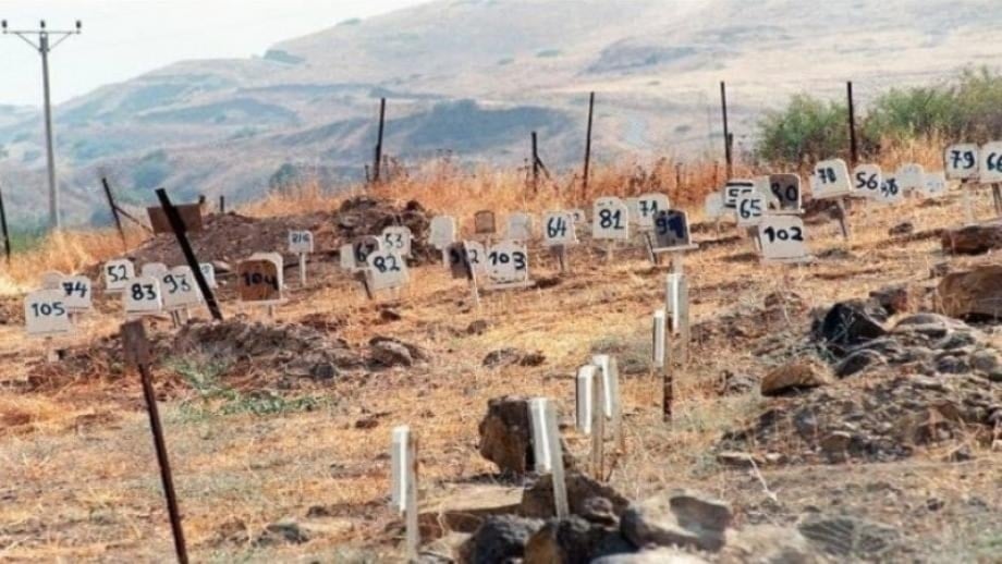 Uno de los cementerios numerados donde yacen los restos de cientos de palestinos. 
