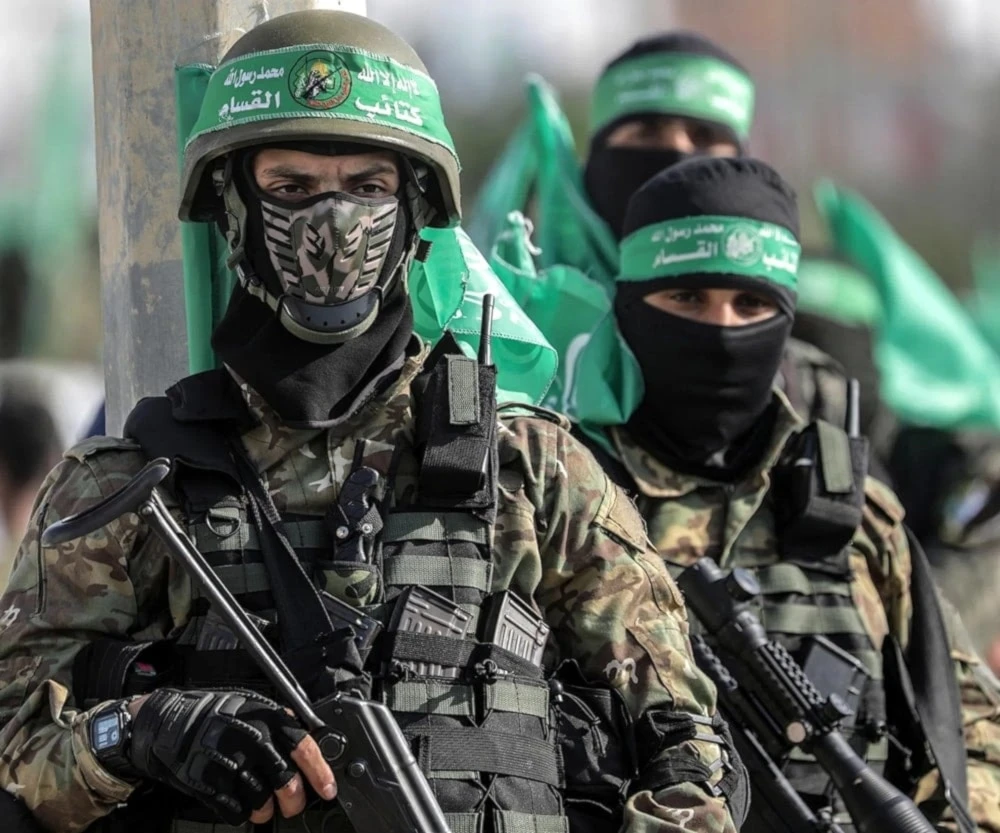 Combatientes de las Brigadas Al-Qassam, ala armada de Hamas. Combatientes de las Brigadas Al-Qassam, ala armada de Hamas.