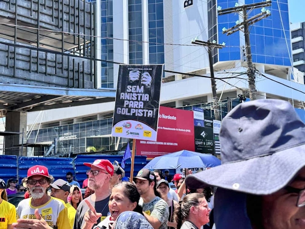 Movilización en Brasil para rechazar la amnistía a Jair Bolsonaro. (Foto: EFE)