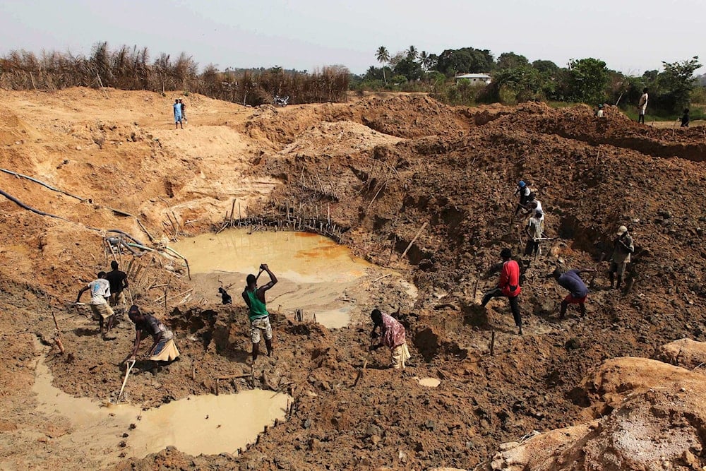 Exploración y extracción de diamantes y minerales en el Congo. 