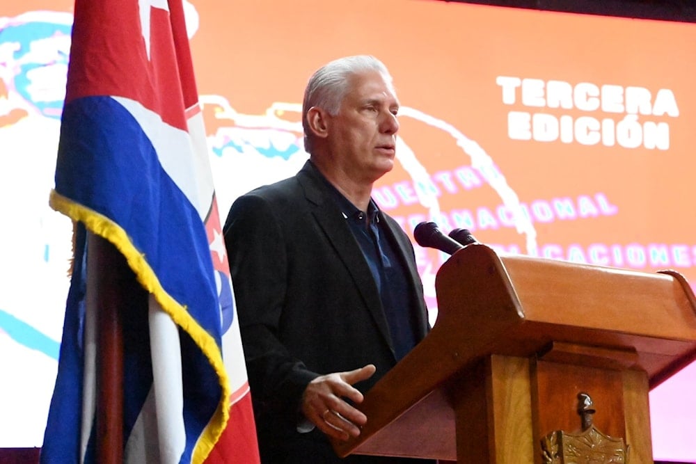 El presidente cubano, Miguel Díaz-Canel intervino en el III Encuentro Internacional de Publicaciones Teóricas de Partidos y Movimientos de Izquierda.