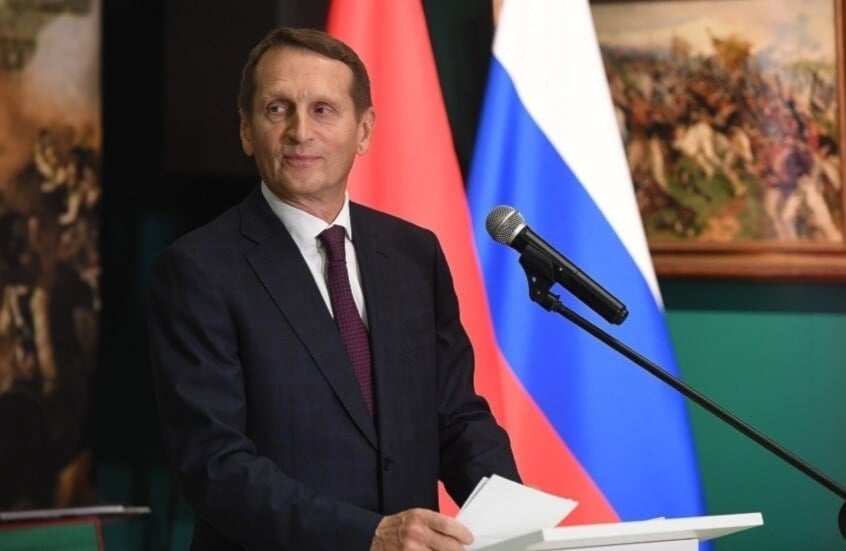 El director del Servicio de Inteligencia Exterior de Rusia, Serguéi Naryshkin.