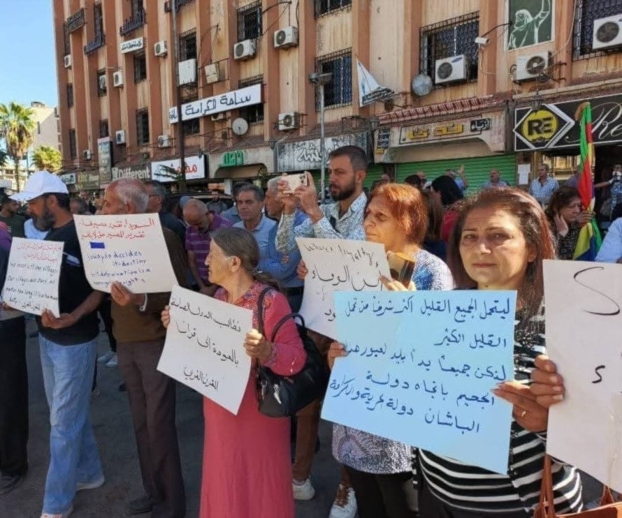 Protestas en Sweida, Siria.