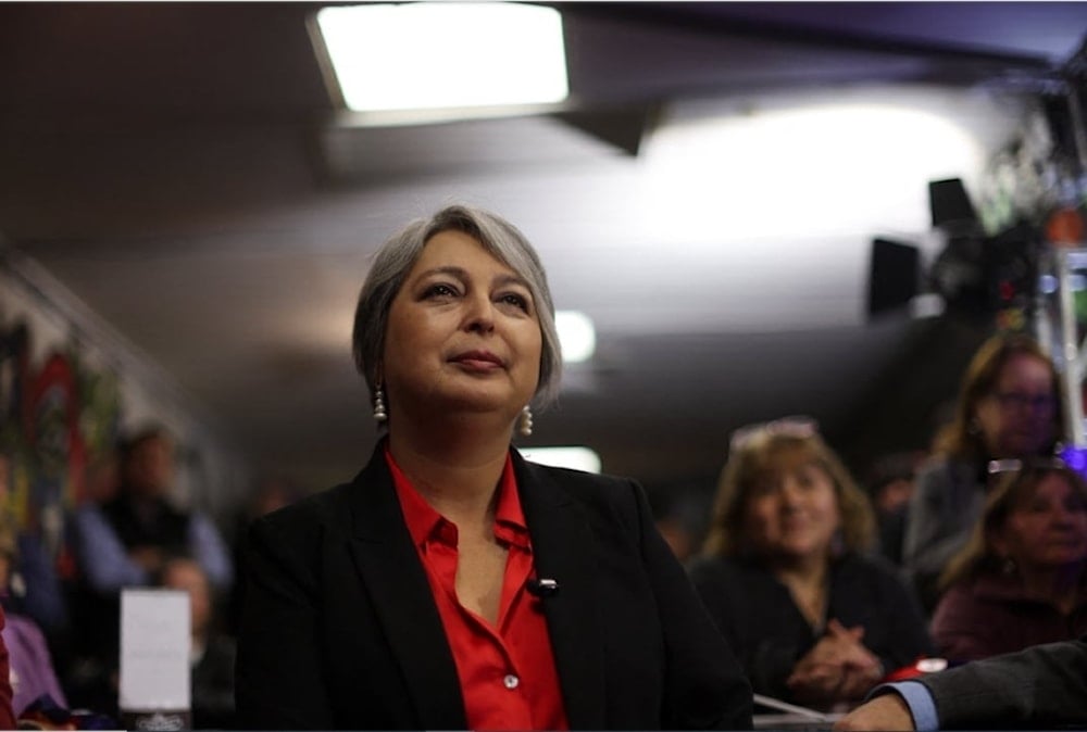 Janet Jara, candidata de la coalición gobernante de izquierda en Chile