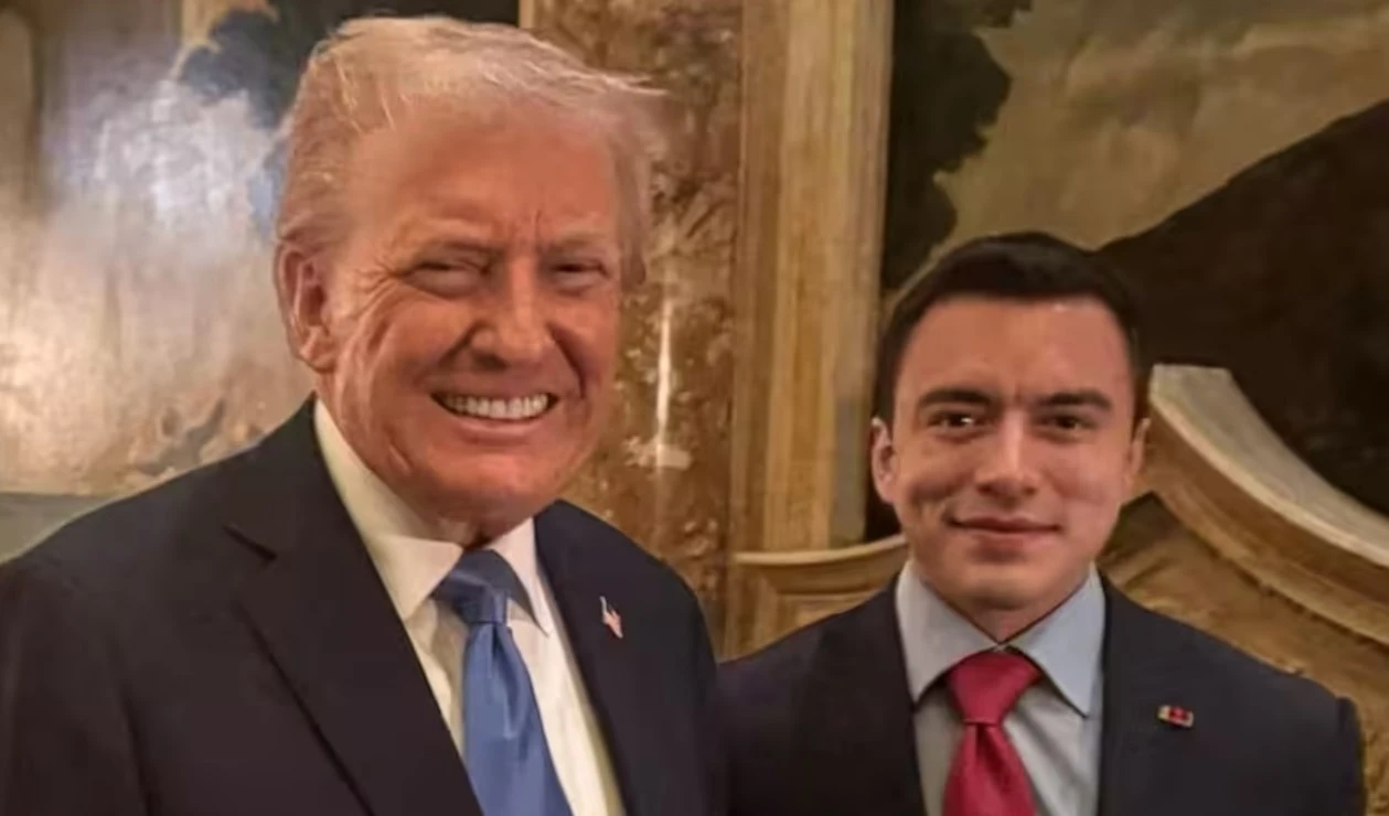 Donald Trump se reunió con el presidente de Ecuador, Daniel Noboa, en su residencia de Mar-a-Lago.