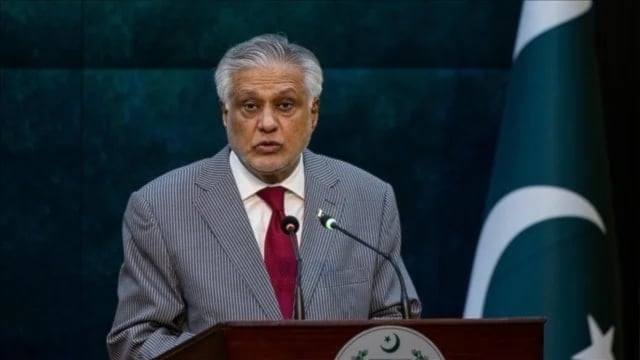 El ministro de Asuntos Exteriores de Pakistán, Ishaq Dar.