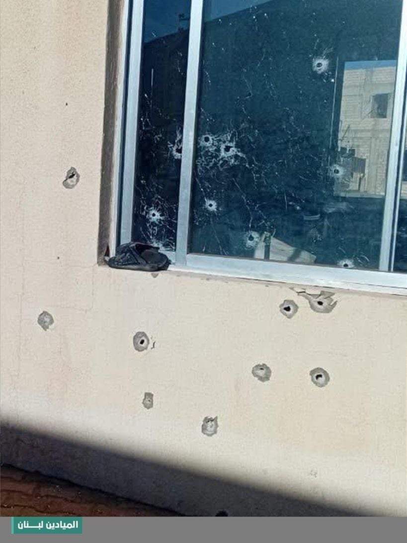 Efectos de la agresión israelí en el edificio municipal de Blida donde asesinó a un empleado municipal.