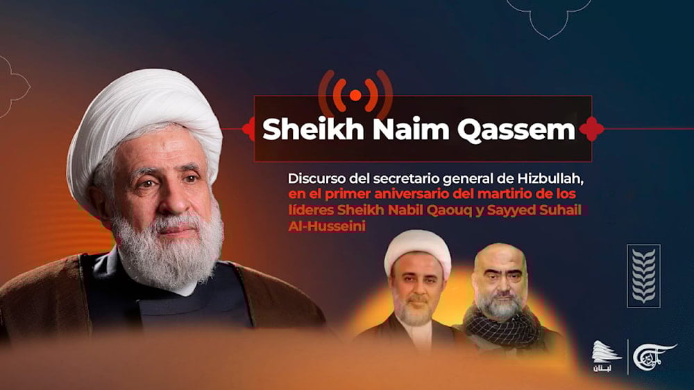 Naím Qasem alerta sobre el plan de la “Gran Israel” y critica a Trump