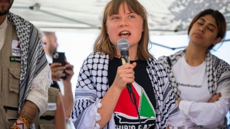 Thunberg participaba en la Flotilla de Resiliencia Global, una acción humanitaria con el objetivo de romper el asedio marítimo.