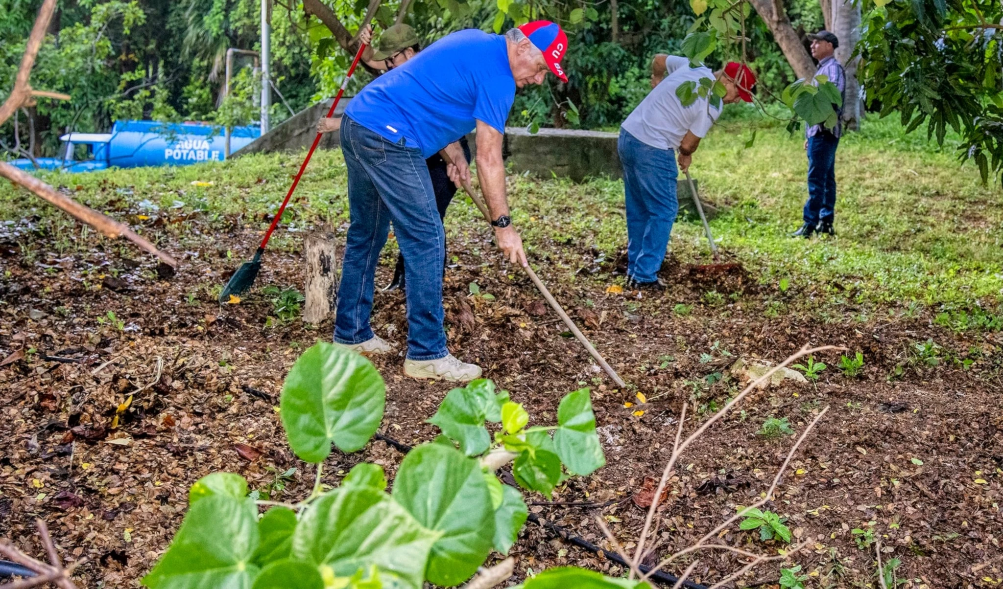 Presidente cubano participa en labores de higienización en La Habana